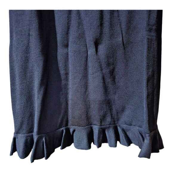ST. JOHN COLLECTION Santana Knit Asymmetrical Ruffle Hem Skirt - Size 4 - Picture 4 of 6